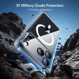 Husă pentru iPhone 17 Pro Max / iPhone 18 Pro Max, ESR Classic Hybrid HaloLock cu protecție ecran, Transparentă-Neagră