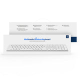 Tastatură wireless Dux Ducis LK Series, Bluetooth 5.0, USB-C, 180mAh, Layout Engleza, Alba