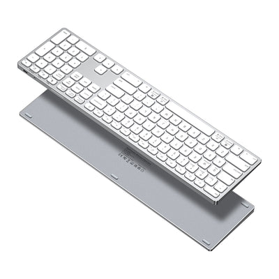 Tastatură wireless Dux Ducis LK Series, Bluetooth 5.0, USB-C, 180mAh, Layout Engleza, Alba