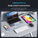 Tastatură Dux Ducis LK Series Mini, Wireless, Bluetooth 5.0, USB-C, 180mAh, Layout Engleza, Alba