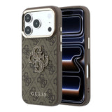 Husă pentru iPhone 18 Pro, Guess Hardcase 4G Big Resin Logo, Maro