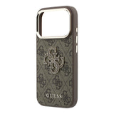 Husă pentru iPhone 18 Pro, Guess Hardcase 4G Big Resin Logo, Maro