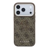 Husă pentru iPhone 18 Pro, Guess Hardcase 4G Big Resin Logo, Maro