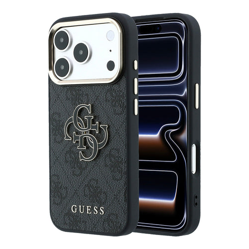 Husă pentru iPhone 18 Pro, Guess Hardcase 4G Big Resin Logo, Neagră