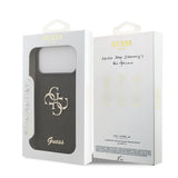 Husă pentru iPhone 18 Pro, Guess Fixed Glitter Big 4G, Neagră