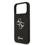 Husă pentru iPhone 18 Pro Max, Guess Fixed Glitter Big 4G, Neagră