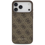 Husă pentru iPhone 18 Pro, Guess Hardcase 4G Classic Logo, Maro