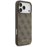 Husă pentru iPhone 18 Pro, Guess Hardcase 4G Classic Logo, Maro