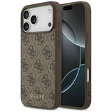 Husă pentru iPhone 18 Pro Max, Guess Hardcase 4G Classic Logo, Maro