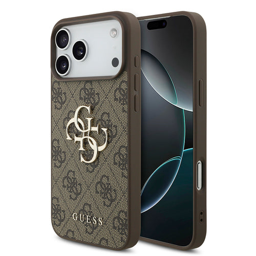 Husă pentru iPhone 18 Pro Max, Guess Hardcase 4G Big Logo, Maro