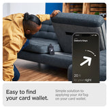 Suport pentru Tesla Key Card / AirTag, Spigen Air Fit ACP08793, Design Slim, cu Carabiner, Negru (2 Pack)