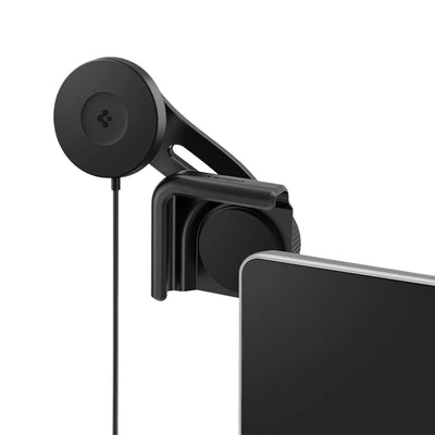 Suport auto cu încărcare wireless Spigen ACP07870, MagSafe, Qi2, 15W, compatibil Tesla, Negru