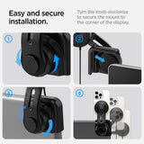 Suport auto cu încărcare wireless Spigen ACP07870, MagSafe, Qi2, 15W, compatibil Tesla, Negru