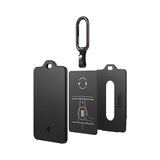 Husa cheie auto Spigen Card Holder ACP11405, cu 2 Carabinere si 4 Folii Protectie, set 2 bucati, Negru / Alb