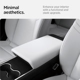Organizator Auto pentru Tesla Model Y/3 (2022-2023), Spigen Armrest Cover TO240, TPE, Alb
