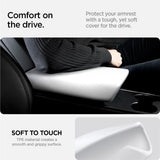 Organizator Auto pentru Tesla Model Y/3 (2022-2023), Spigen Armrest Cover TO240, TPE, Alb