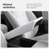 Organizator Auto pentru Tesla Model 3 Highland / Y Juniper, Spigen Armrest Cover TO240H, fara adeziv, rezistent la zgarieturi, Alb