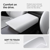 Organizator Auto pentru Tesla Model 3 Highland / Y Juniper, Spigen Armrest Cover TO240H, fara adeziv, rezistent la zgarieturi, Alb