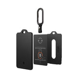 Husa cheie auto Spigen Air Fit ACP07175 pentru Tesla Key Cards, cu 2 Carabinere si 4 Folii Protectoare, Neagra