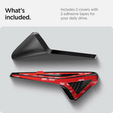 Organizator auto pentru Tesla Model 3 Highland / Model Y Juniper, Spigen Front Fender Camera Cover, Carbon Fiber, Negru