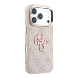 Husă pentru iPhone 18 Pro, Guess Hardcase 4G Big Resin Logo, Roz