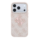 Husă pentru iPhone 18 Pro, Guess Hardcase 4G Big Resin Logo, Roz