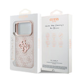 Husă pentru iPhone 18 Pro, Guess Hardcase 4G Big Resin Logo, Roz