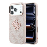 Husă pentru iPhone 18 Pro, Guess Hardcase 4G Big Resin Logo, Roz