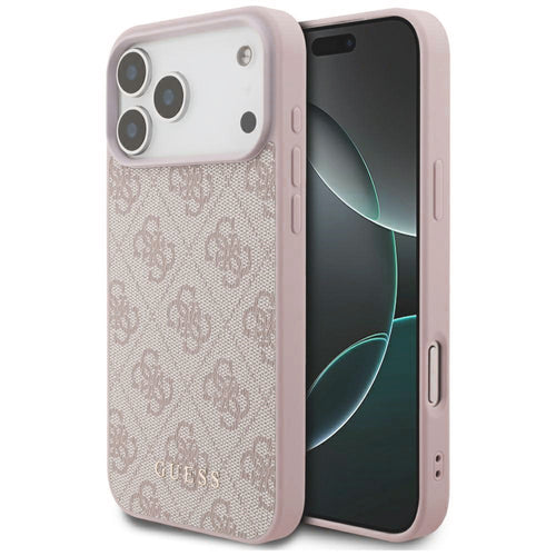 Husă pentru iPhone 18 Pro, Guess Hardcase 4G Classic Logo, Roz