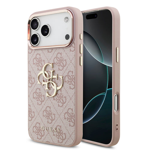 Husă pentru iPhone 18 Pro, Guess Hardcase 4G Big Classic Logo, Roz
