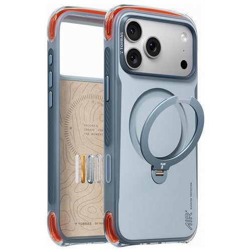 Husă pentru iPhone 17 Pro Max / iPhone 18 Pro Max, Torras Ostand Q3 Air Pro, Albastru deschis