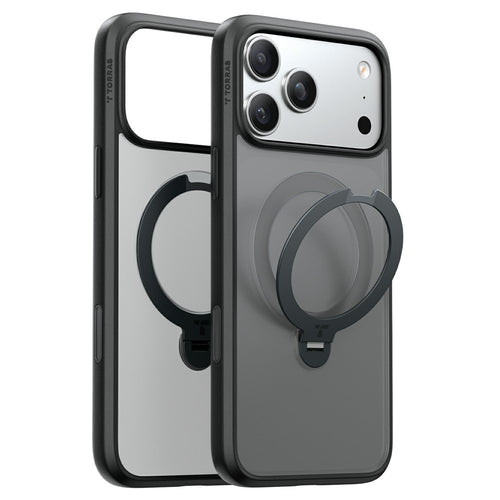 Husă pentru iPhone 17 Pro Max / iPhone 18 Pro Max, Torras Ostand Spin Series, Neagră