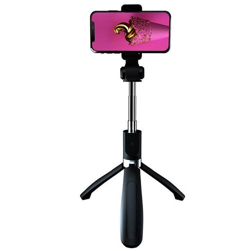 Trepied cu selfie stick si telecomanda Bluetooth XO SS08 - Negru