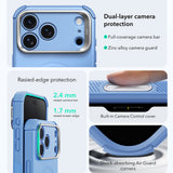 Husă pentru iPhone 17 Pro / iPhone 18 Pro, ESR Cyber Armor Kickstand, Albastru deschis