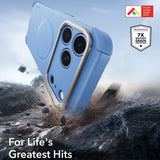 Husă pentru iPhone 17 Pro / iPhone 18 Pro, ESR Cyber Armor Kickstand, Albastru deschis