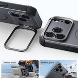 Husă pentru iPhone 17 Pro / iPhone 18 Pro, ESR Cyber Armor Kickstand, Gri închis