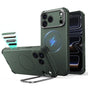 Husă pentru iPhone 17 Pro / iPhone 18 Pro, ESR Cyber Armor Kickstand, Verde