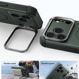Husă pentru iPhone 17 Pro / iPhone 18 Pro, ESR Cyber Armor Kickstand, Verde