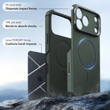 Husă pentru iPhone 17 Pro / iPhone 18 Pro, ESR Cyber Armor Kickstand, Verde