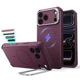 Husă pentru iPhone 17 Pro / iPhone 18 Pro, ESR Cyber Armor Kickstand, Bordo mat