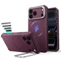 Husă pentru iPhone 17 Pro / iPhone 18 Pro, ESR Cyber Armor Kickstand, Bordo mat