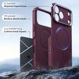 Husă pentru iPhone 17 Pro / iPhone 18 Pro, ESR Cyber Armor Kickstand, Bordo mat