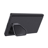 Husă pentru Samsung Galaxy Z Fold7, Nillkin CarboProp Magnetic, cu capac lentile transparent, Neagră