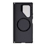 Husă pentru Samsung Galaxy Z Fold7, Nillkin CarboProp Magnetic, cu capac lentile transparent, Neagră