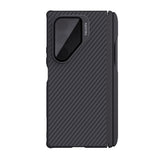 Husă pentru Samsung Galaxy Z Fold7, Nillkin CarboProp Magnetic, cu capac lentilă transparent și slot S Pen, Neagră