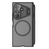 Husă pentru Samsung Galaxy Z Fold8 Ultra, Nillkin CamShield Pro Magnetic, cu capac obiectiv și suport S Pen, Neagră transparentă