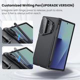 Husă pentru Samsung Galaxy Z Fold7, Nillkin CamShield Prop, cu capac obiectiv transparent și S Pen, Neagră