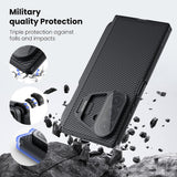 Husă pentru Samsung Galaxy Z Fold7, Nillkin CamShield Prop, cu capac obiectiv transparent și S Pen, Neagră