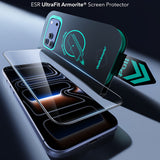 Folie telefon pentru iPhone 17 Pro / iPhone 18 Pro, ESR Armorite UltraFit, set 2 bucăți, Neagră