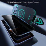 Folie telefon pentru iPhone 18 Pro, ESR Privacy ArmoRite UltraFit, set 2 bucăți, Neagră